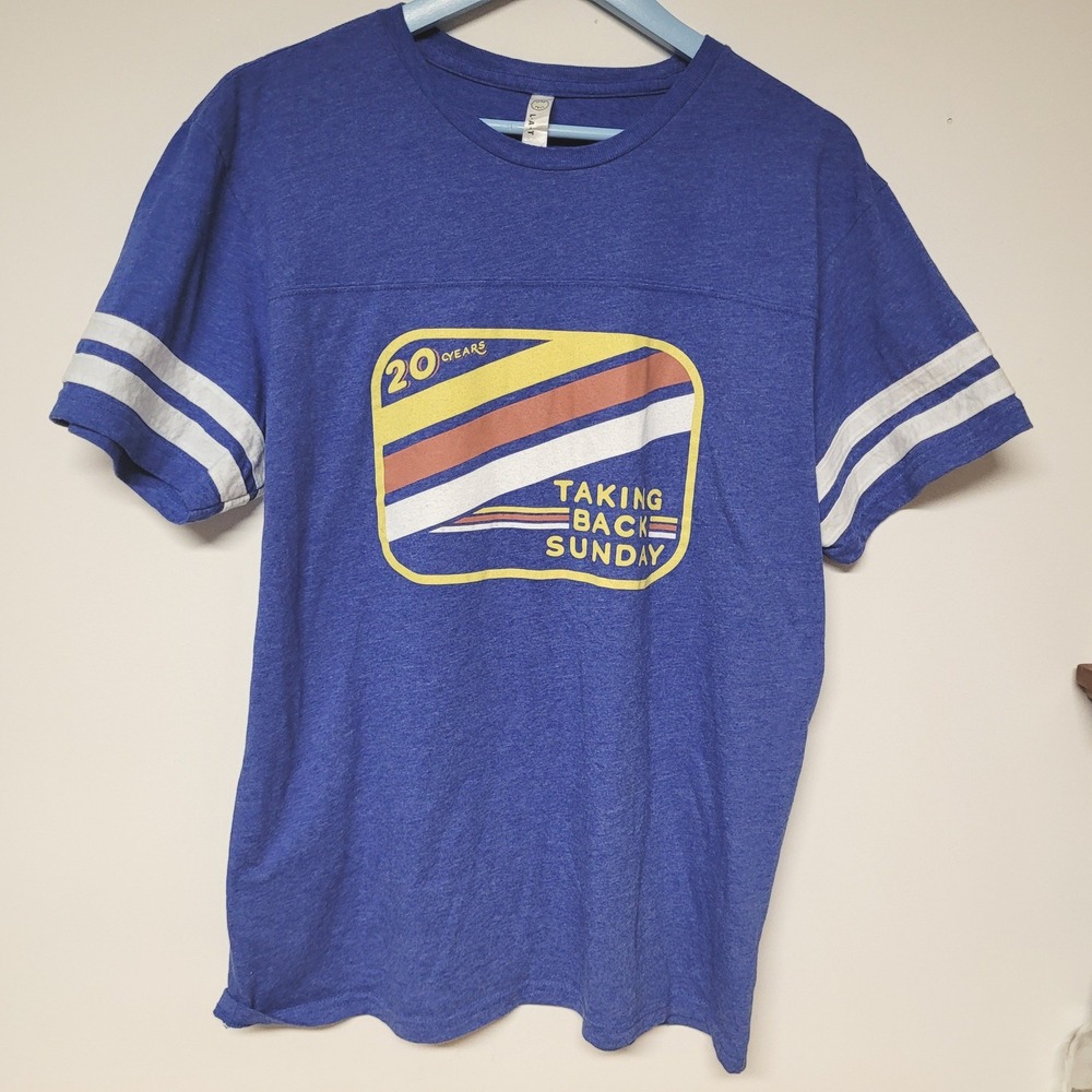 Taking Back Sunday T-Shirt Mens Large Blue 20 Years Anniversary Graphic L.A.T.